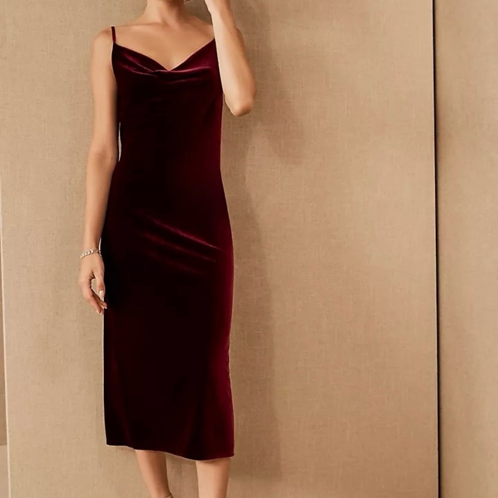 Jenny Yoo BHLD Dark Berry Stretch midi Dress xl NWT